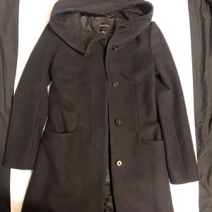 Babaton Pearce Wool Coat XS Navy Blue